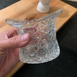 FENTON | Vintage Daisy & Buttons Clear Glass Top Hat